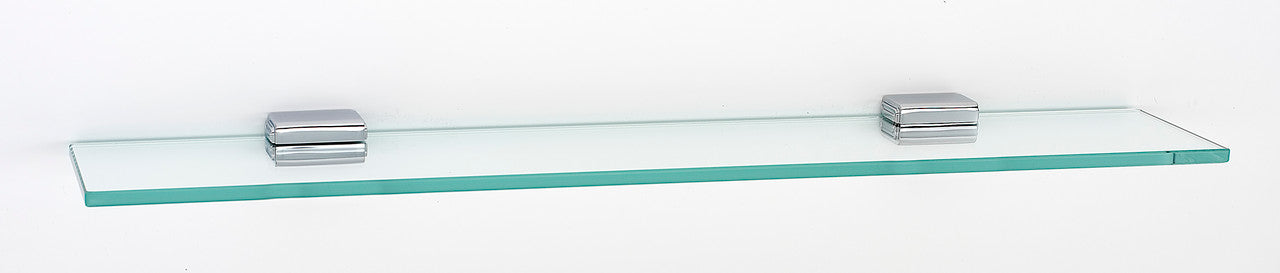 Alno A6550-24-PC: 24" Cube Glass Shelf w/Brackets - Polished Chrome