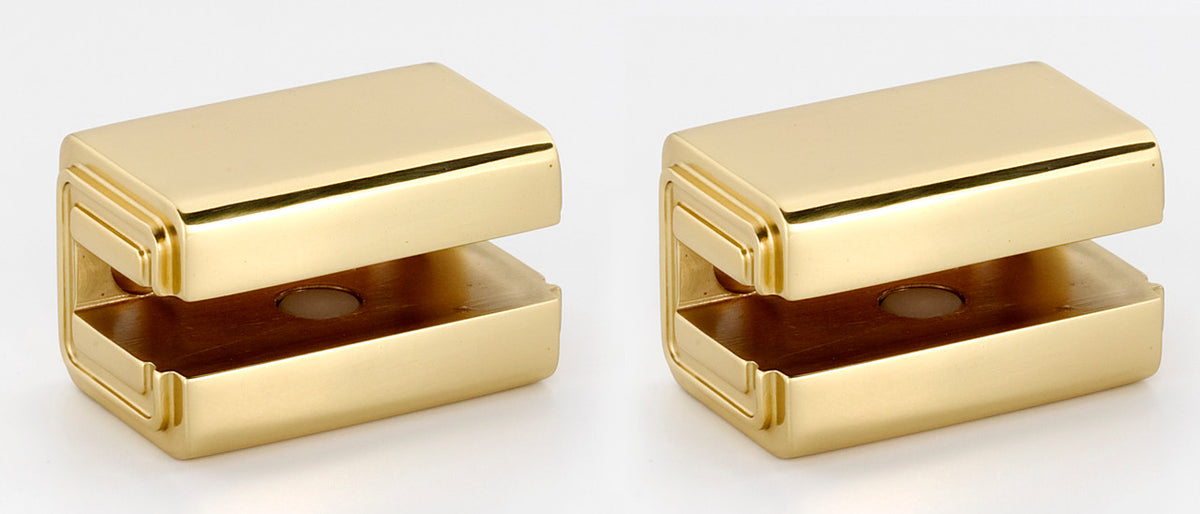 Alno A6550-PB: Cube Shelf Mounting Brackets (pair) - Polished Brass