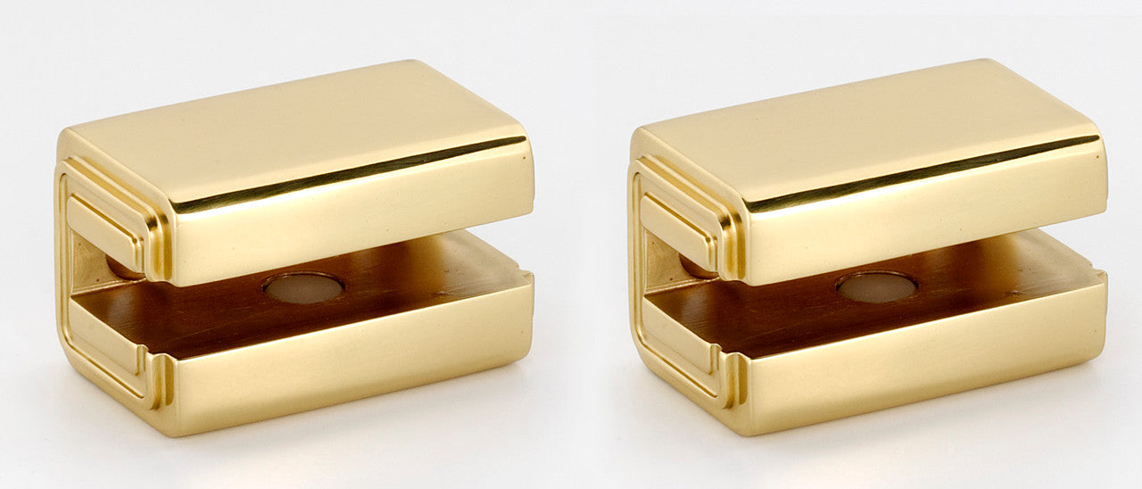 Alno A6550-PB: Cube Shelf Mounting Brackets (pair) - Polished Brass