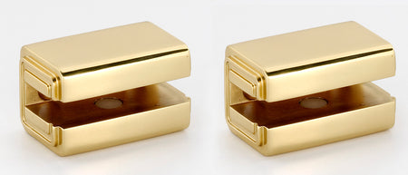 Alno A6550-PB/NL: Cube Shelf Mounting Brackets (pair) - Unlacquered Brass