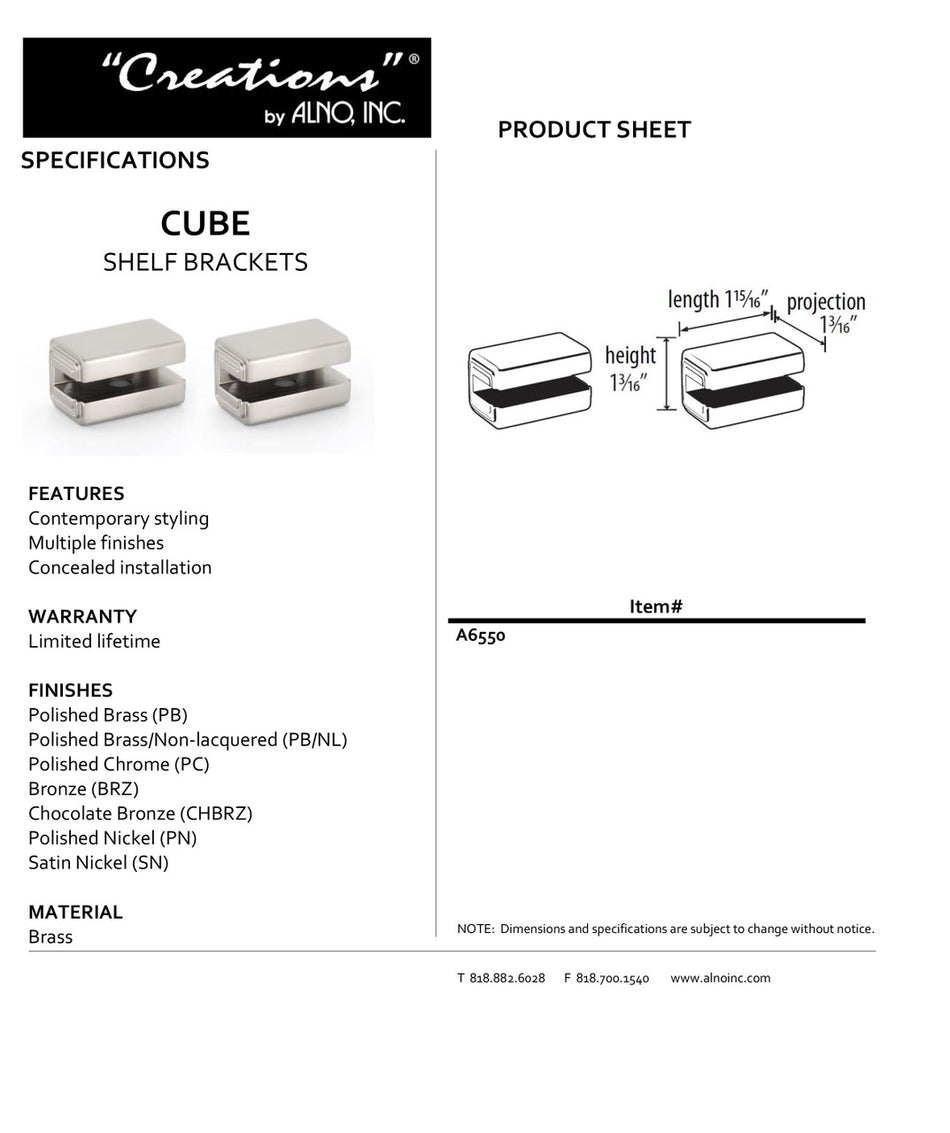 Specificaton Sheet
