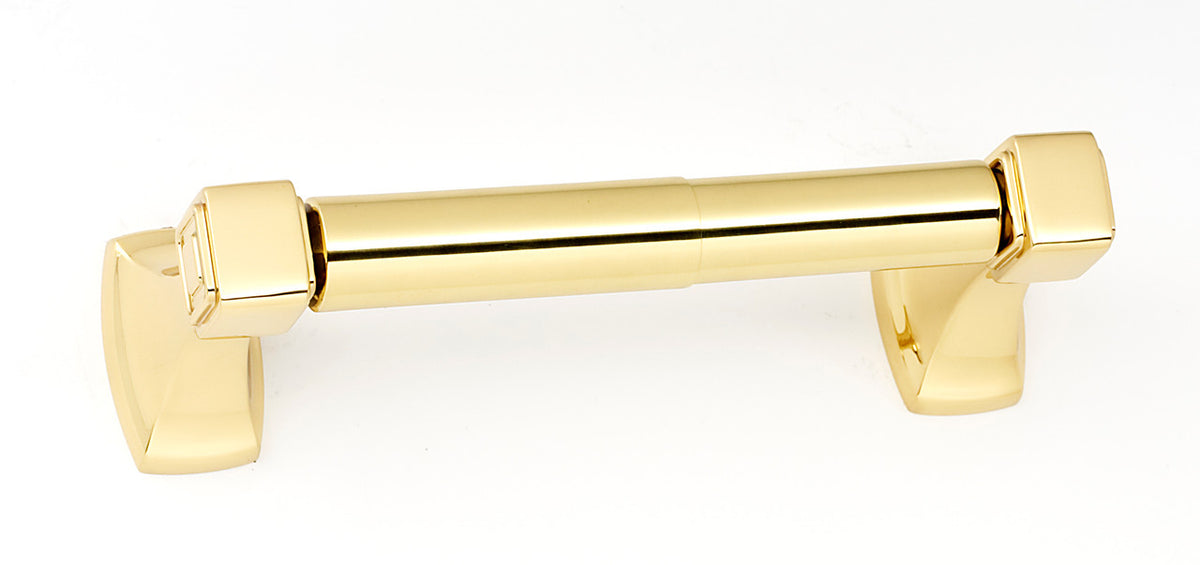 Alno A6560-PB/NL: Cube Tissue Holder - Unlacquered Brass