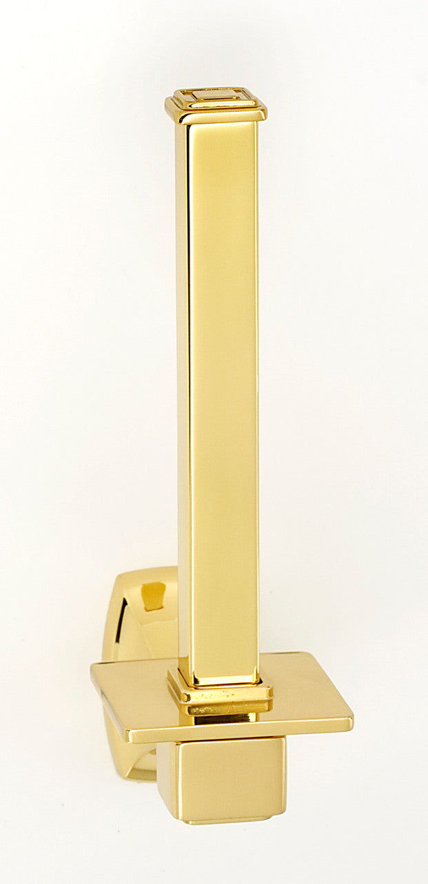 Alno A6567-PB: Cube Reserve Tissue Holder - Polished Brass