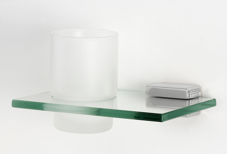 Alno A6570-PC: Cube Tumbler Holder w/Tumbler - Polished Chrome