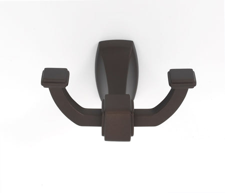 Alno A6584-CHBRZ: Cube Double Robe Hook - Chocolate Bronze