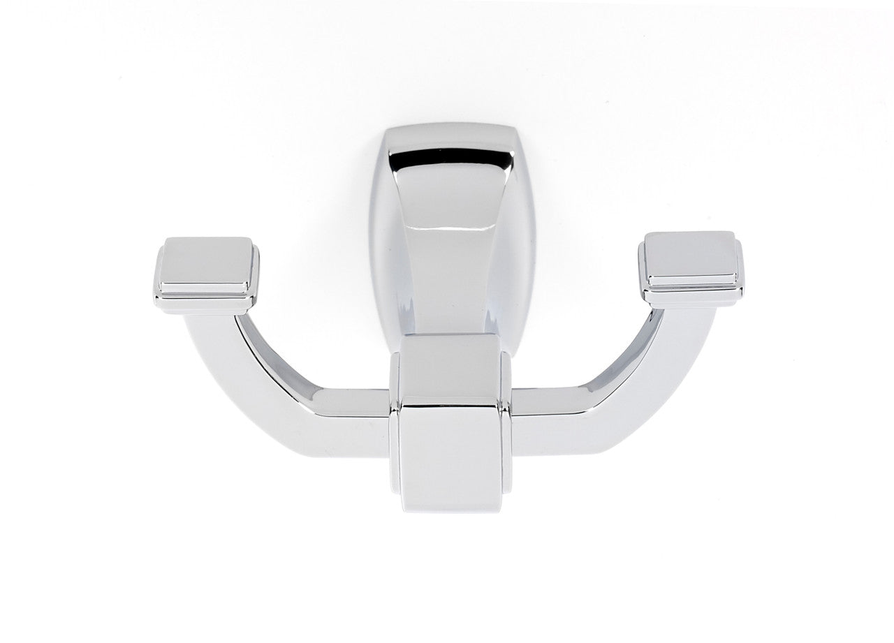 Alno A6584-PC: Cube Double Robe Hook - Polished Chrome