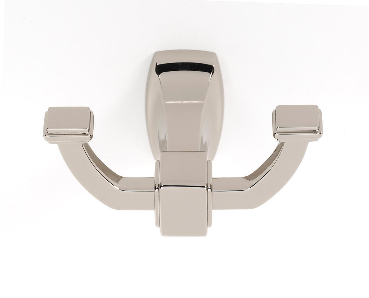 Alno A6584-PN: Cube Double Robe Hook - Polished Nickel