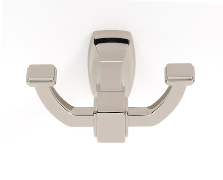 Alno A6584-PN: Cube Double Robe Hook - Polished Nickel
