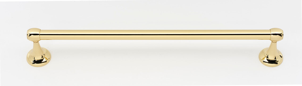 Alno A6620-18-PB/NL: 18" cc Royale Towel Bar - Unlacquered Brass