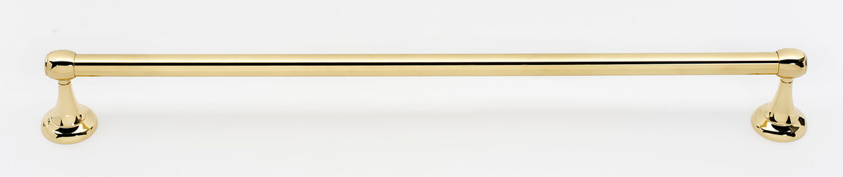 Alno A6620-24-PB/NL: 24" cc Royale Towel Bar - Unlacquered Brass
