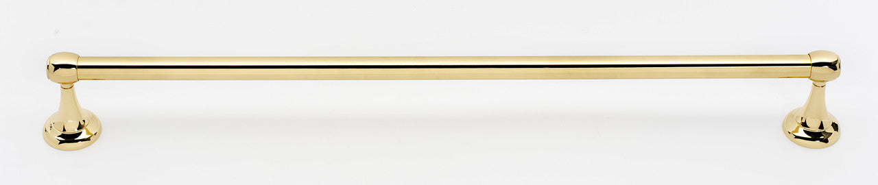 Alno A6620-24-PB/NL: 24" cc Royale Towel Bar - Unlacquered Brass