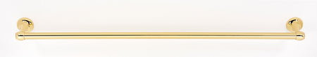 Alno A6620-30-PB/NL: 30" cc Royale Towel Bar - Unlacquered Brass