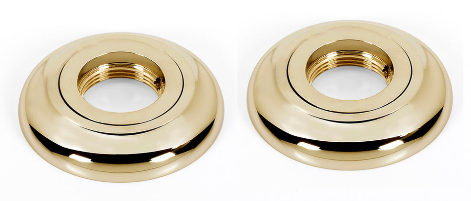 Alno A6624-PB/NL: Royale Grab Bar Mounting Brackets (pair) - Unlacquered Brass