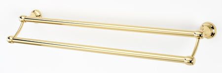 Alno A6625-24-PB: 24" cc Royale Double Towel Bar - Polished Brass