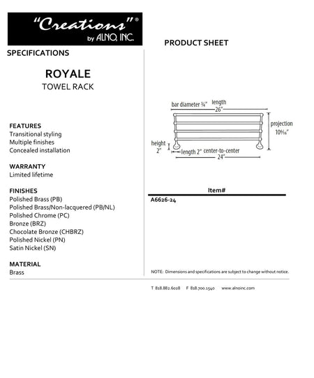 Specificaton Sheet