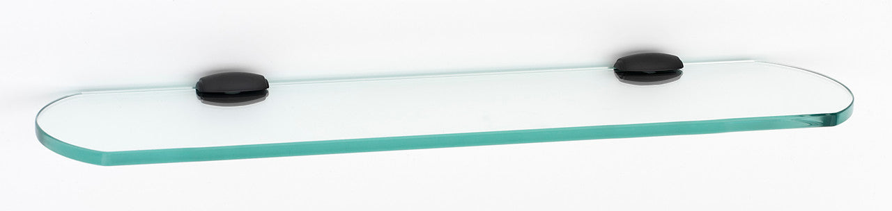 Alno A6650-18-BRZ: 18" Royale Glass Shelf w/Brackets - Bronze