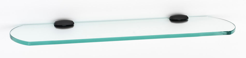 Alno A6650-18-BRZ: 18" Royale Glass Shelf w/Brackets - Bronze