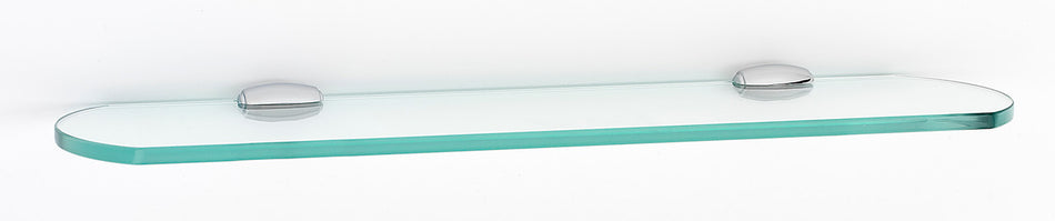Alno A6650-18-PC: 18" Royale Glass Shelf w/Brackets - Polished Chrome