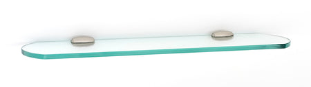 Alno A6650-18-PN: 18" Royale Glass Shelf w/Brackets - Polished Nickel