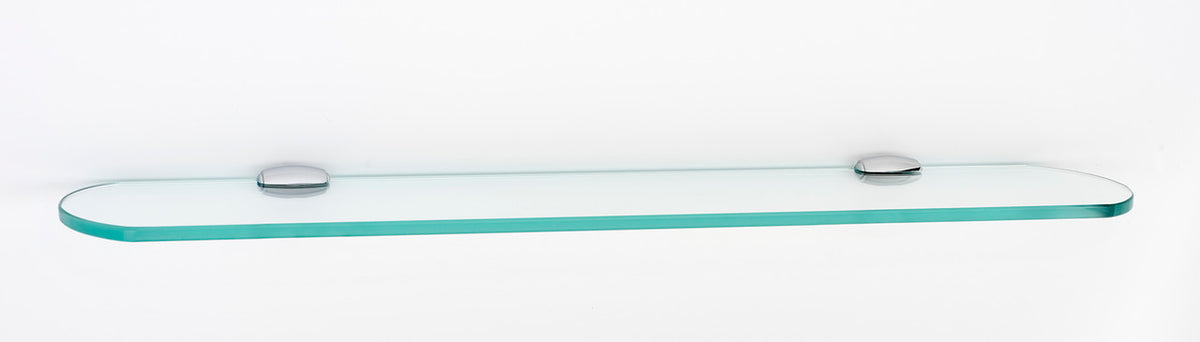 Alno A6650-24-PC: 24" Royale Glass Shelf w/Brackets - Polished Chrome