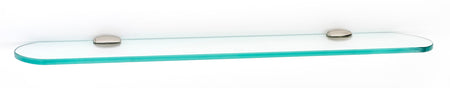 Alno A6650-24-PN: 24" Royale Glass Shelf w/Brackets - Polished Nickel