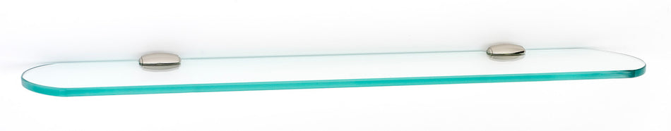 Alno A6650-24-PN: 24" Royale Glass Shelf w/Brackets - Polished Nickel