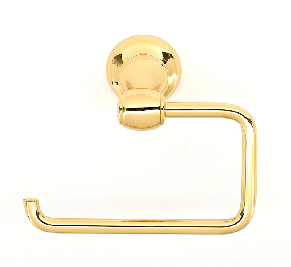 Alno A6666-PB/NL: Royale Single Post Tissue Holder - Unlacquered Brass