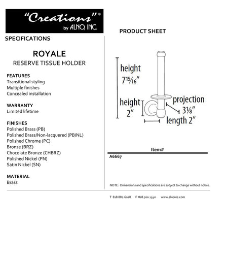 Specificaton Sheet