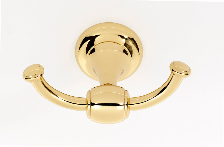 Alno A6684-PB: Royale Double Robe Hook - Polished Brass