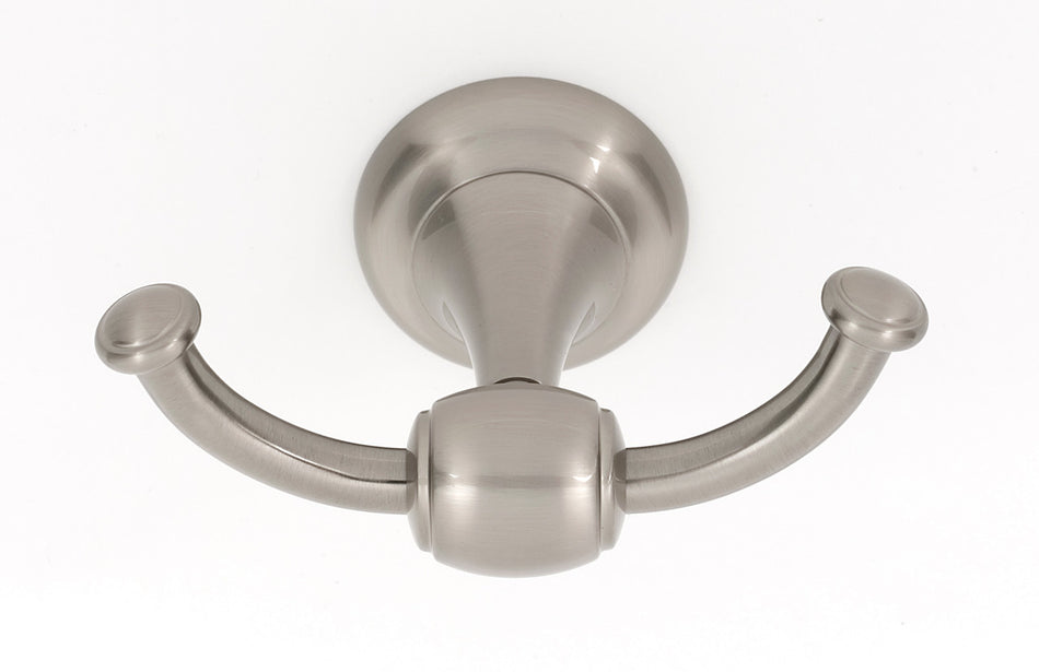 Alno A6684-SN: Royale Double Robe Hook - Satin Nickel