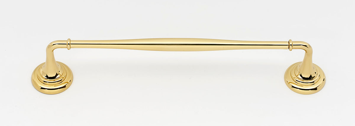 Alno A6720-12-PB/NL: 12" cc Charlie's Collection Towel Bar - Unlacquered Brass