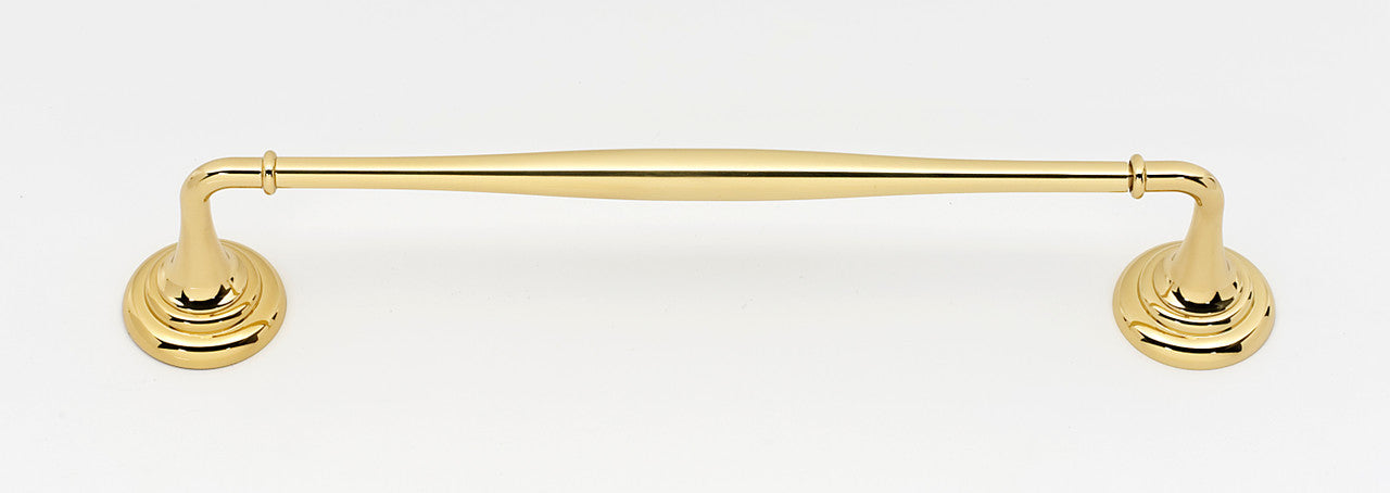 Alno A6720-12-PB/NL: 12" cc Charlie's Collection Towel Bar - Unlacquered Brass