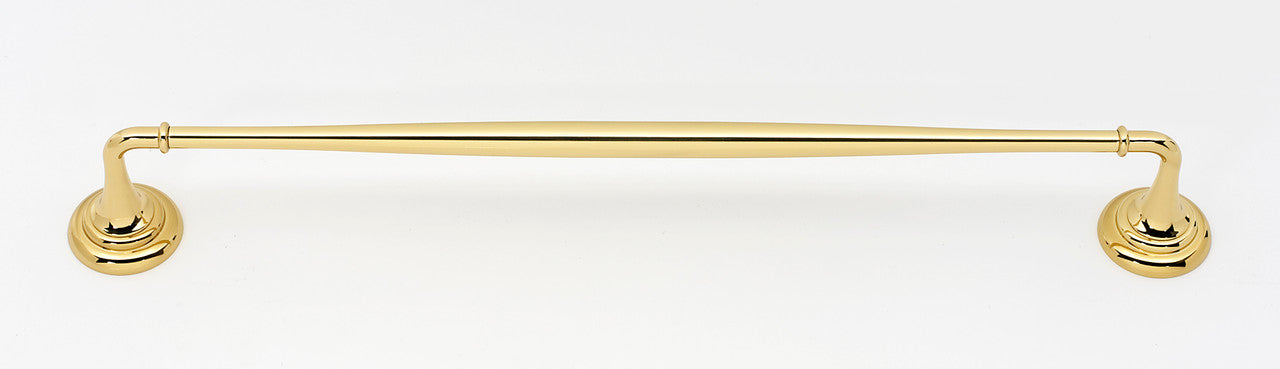 Alno A6720-18-PB/NL: 18" cc Charlie's Collection Towel Bar - Unlacquered Brass