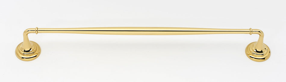 Alno A6720-18-PB/NL: 18" cc Charlie's Collection Towel Bar - Unlacquered Brass