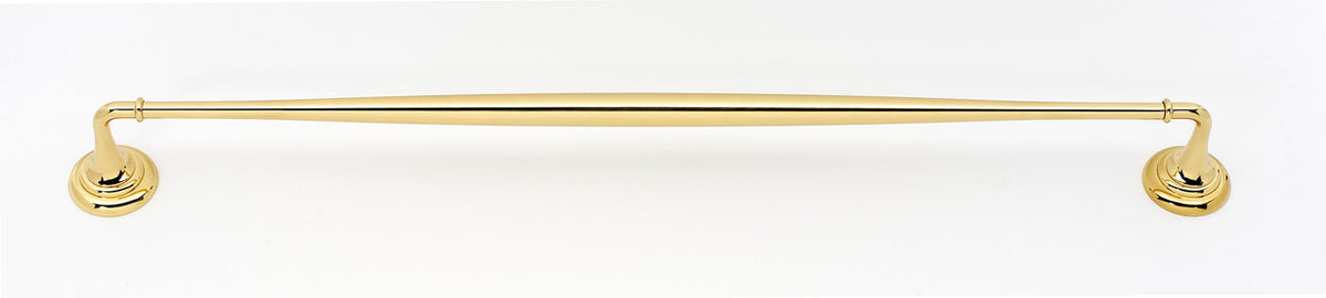 Alno A6720-24-PB/NL: 24" cc Charlie's Collection Towel Bar - Unlacquered Brass