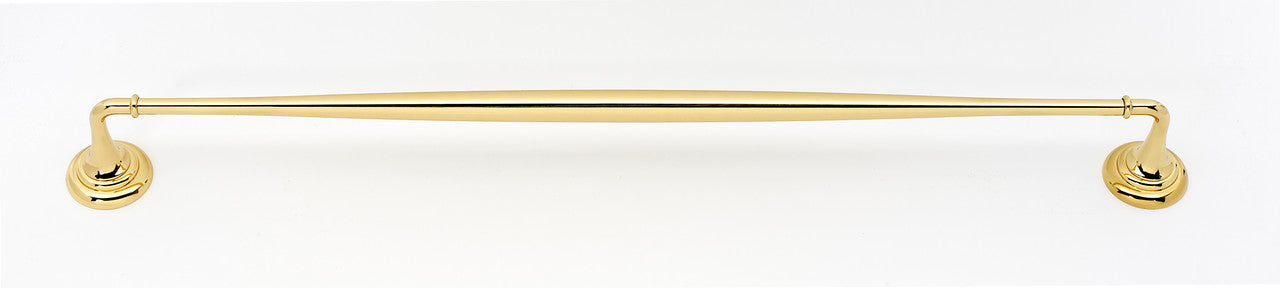 Alno A6720-24-PB/NL: 24" cc Charlie's Collection Towel Bar - Unlacquered Brass