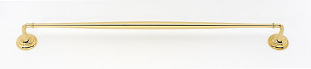 Alno A6720-24-PB/NL: 24" cc Charlie's Collection Towel Bar - Unlacquered Brass
