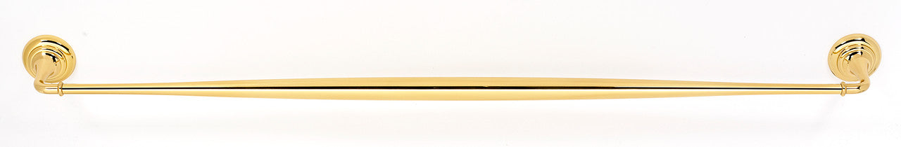 Alno A6720-30-PB/NL: 30" cc Charlie's Collection Towel Bar - Unlacquered Brass