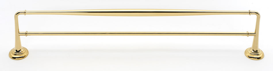 Alno A6725-24-PB: 24" cc Charlie's Collection Double Towel Bar - Polished Brass