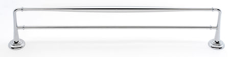 Alno A6725-24-PC: 24" cc Charlie's Collection Double Towel Bar - Polished Chrome