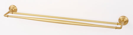 Alno A6725-30-SB: 30" cc Charlie's Collection Double Towel Bar - Satin Brass