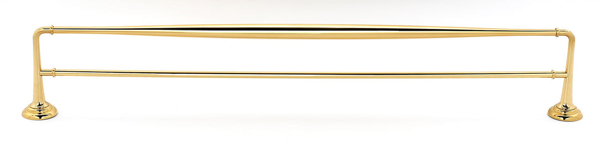 Alno A6725-30-PB: 30" cc Charlie's Collection Double Towel Bar - Polished Brass
