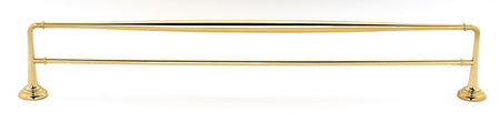 Alno A6725-30-PB: 30" cc Charlie's Collection Double Towel Bar - Polished Brass