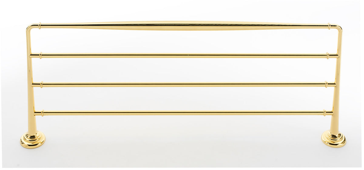 Alno A6726-24-PB/NL: 24" cc Charlie's Collection Towel Rack - Unlacquered Brass