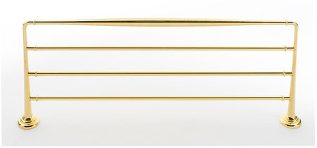 Alno A6726-24-PB/NL: 24" cc Charlie's Collection Towel Rack - Unlacquered Brass