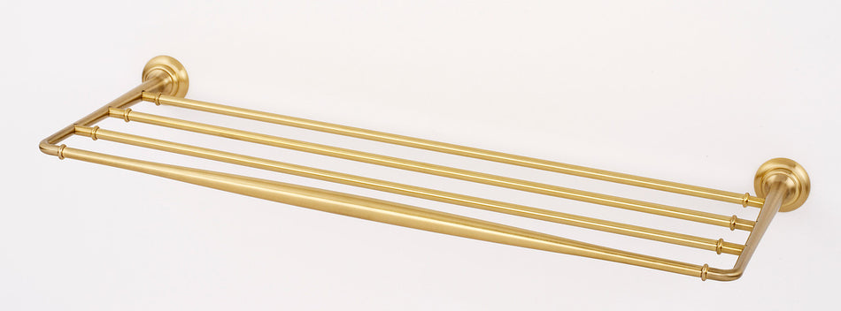 Alno A6726-24-SB: 24" cc Charlie's Collection Towel Rack - Satin Brass