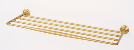 Alno A6726-24-SB: 24" cc Charlie's Collection Towel Rack - Satin Brass