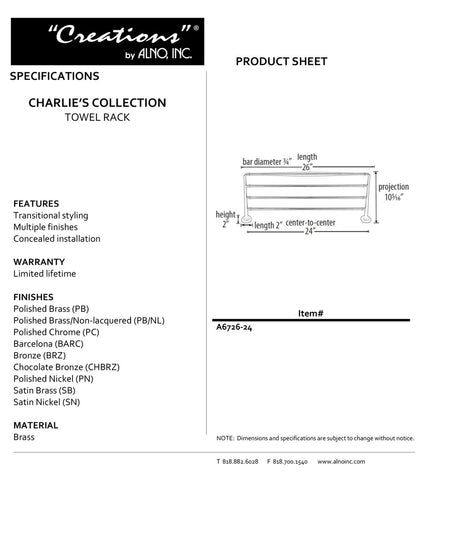 Specificaton Sheet