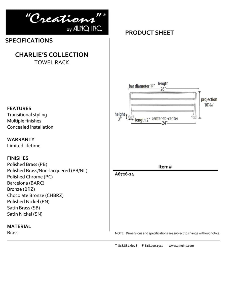 Specificaton Sheet
