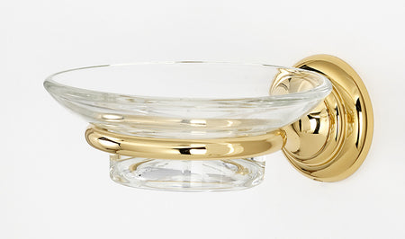 Alno A6730-PB: Charlie's Collection Soap Holder w/Dish - Polished Brass